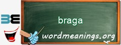 WordMeaning blackboard for braga